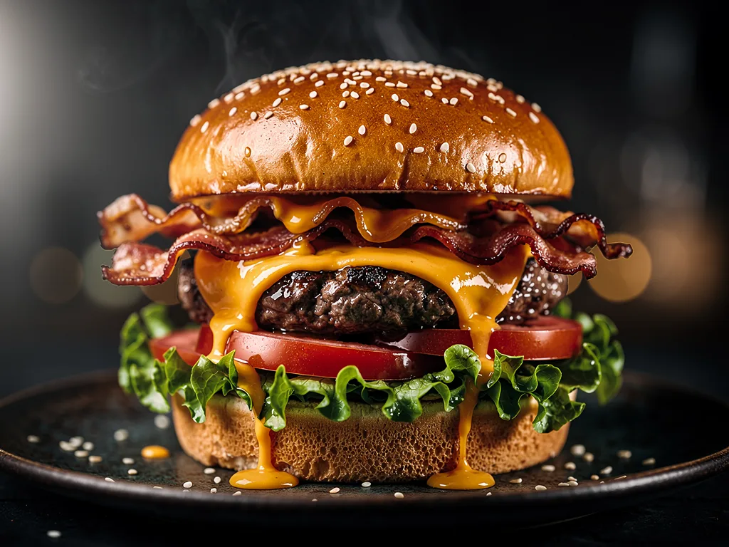 Gourmet Burger Close-up